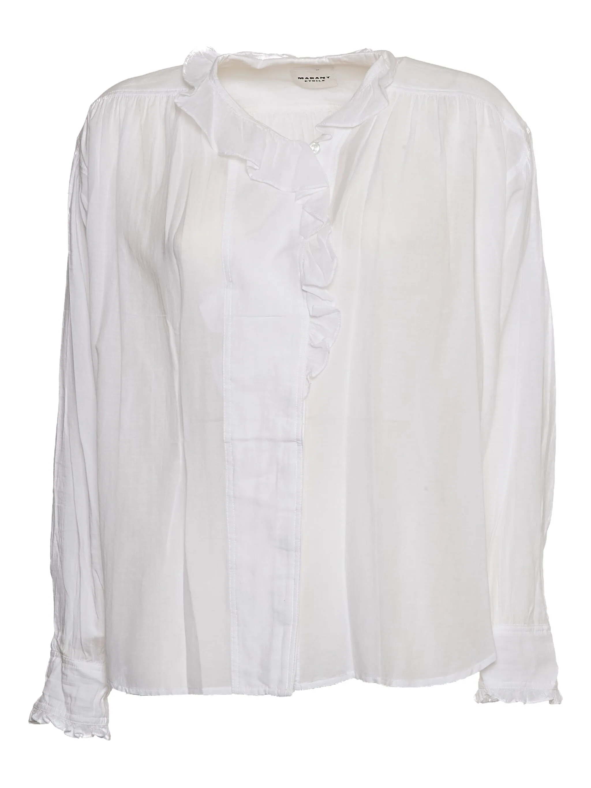 

Топ Pamias с длинными рукавами и оборками Isabel Marant, белый
