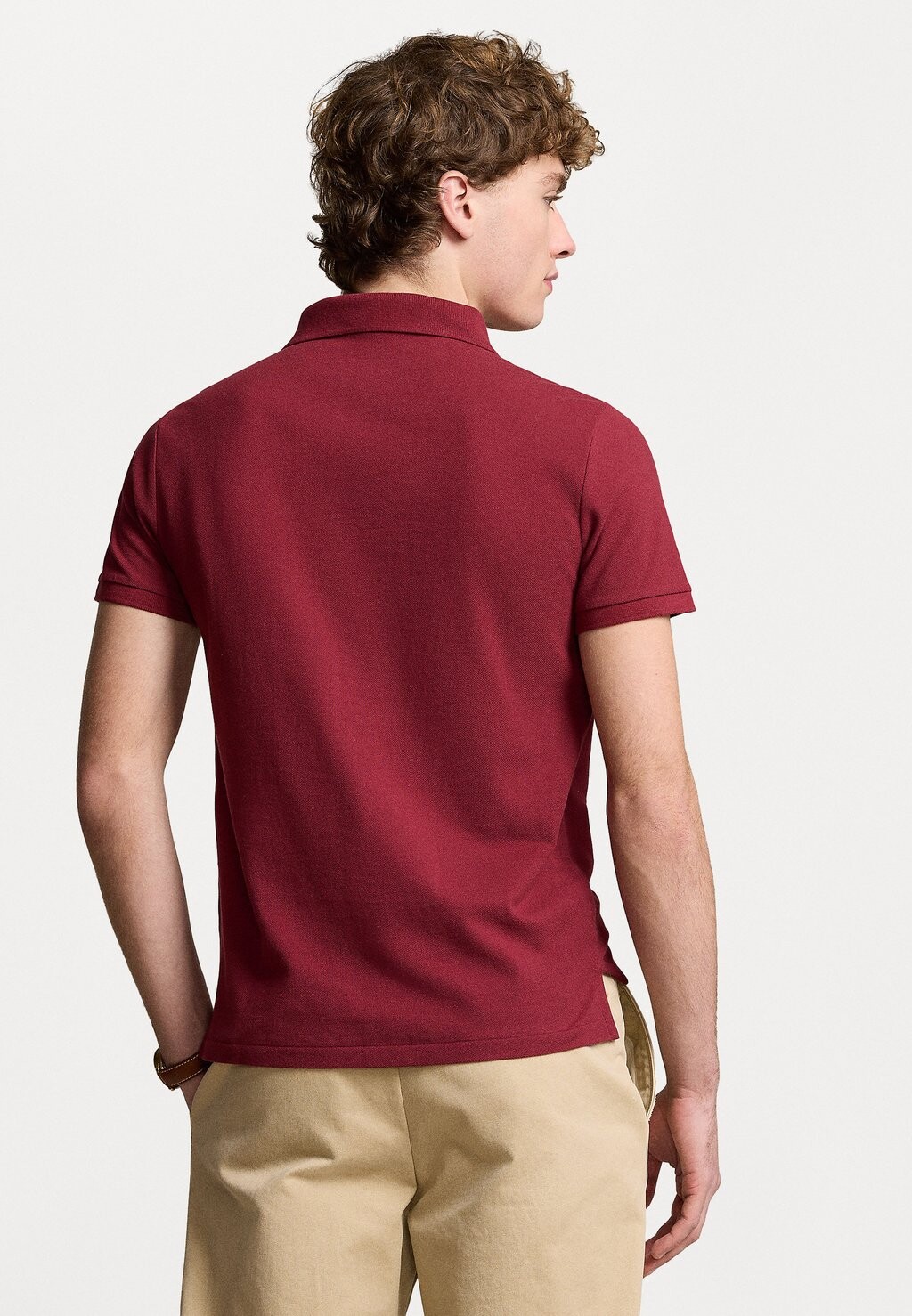 

Рубашка поло CUSTOM SLIM FIT MESH POLO SHIRT Ralph Lauren, темно-красный