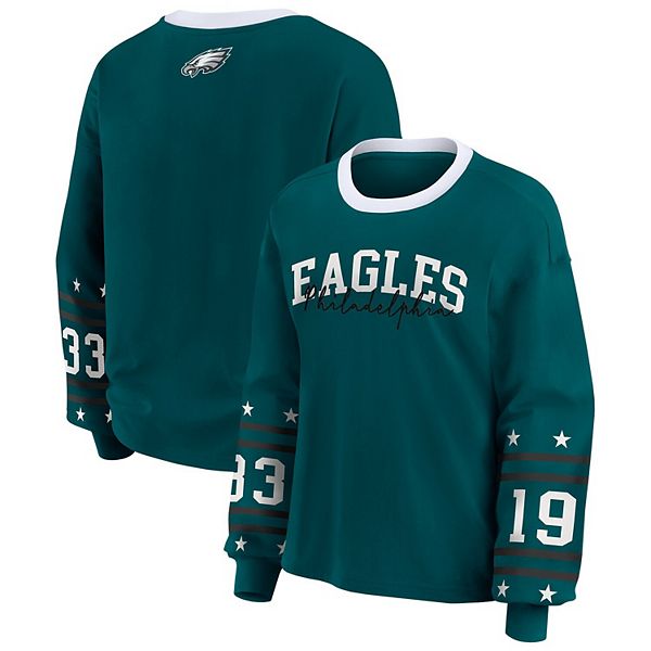 

Женская футболка Philadelphia Eagles с длинным рукавом, plus size, цвет midnight green Wear By Erin Andrews, Зеленый, Женская футболка Philadelphia Eagles с длинным рукавом, plus size, цвет midnight green Wear By Erin Andrews
