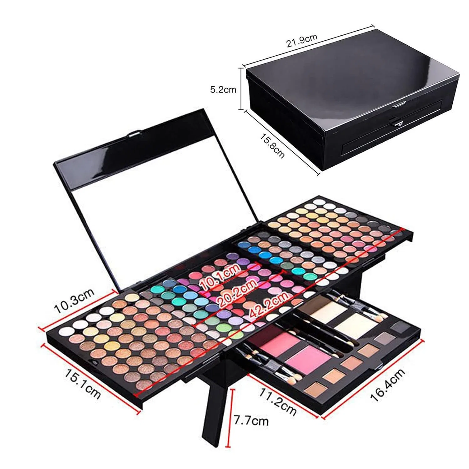 Многофункциональный набор для макияжа MKNZOME #D Jascherry, Vanity Case Make Up Set #D — фото 3