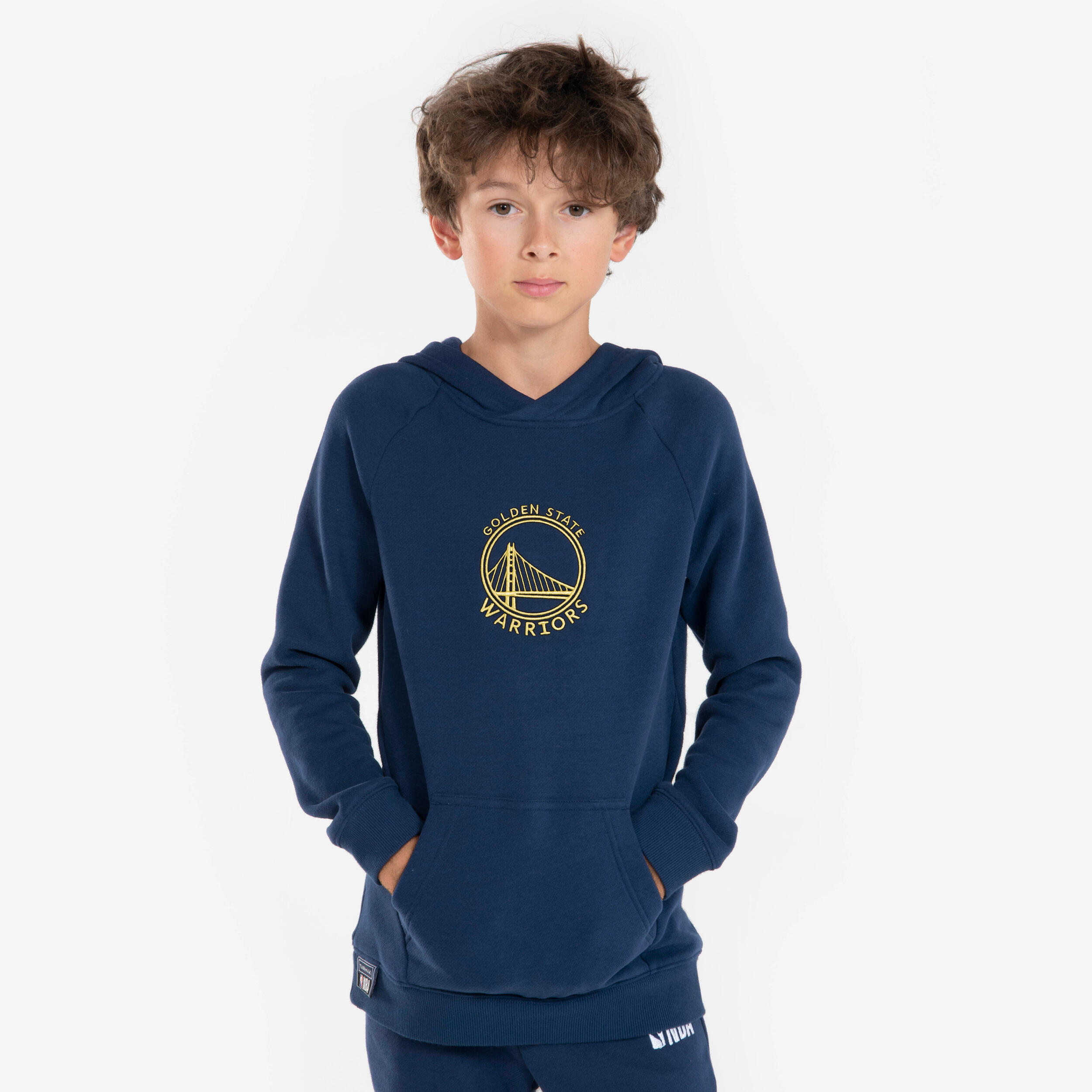 

Молодёжная баскетбольная худи Tarmak NBA 900 Golden Warriors тёмно-синяя