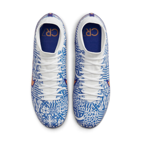 Кроссовки mercurial superfly 9 academy cr7 mg Nike, белый — фото 2