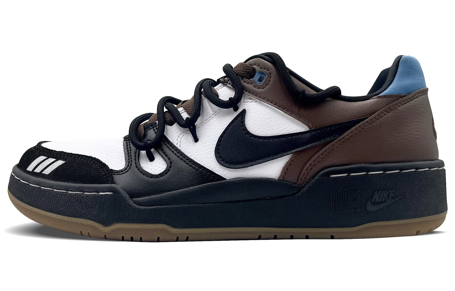 

Nike Full Force Seiya Антискользящие Износостойкие Низкие Кроссовки для Скейтбординга Мужские Черно-Коричневые, Темно-Коричневый