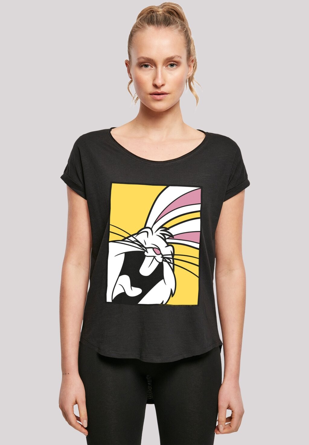 

Футболка с принтом LOONEY TUNES BUGS BUNNY LAUGHING F4NT4STIC, черный