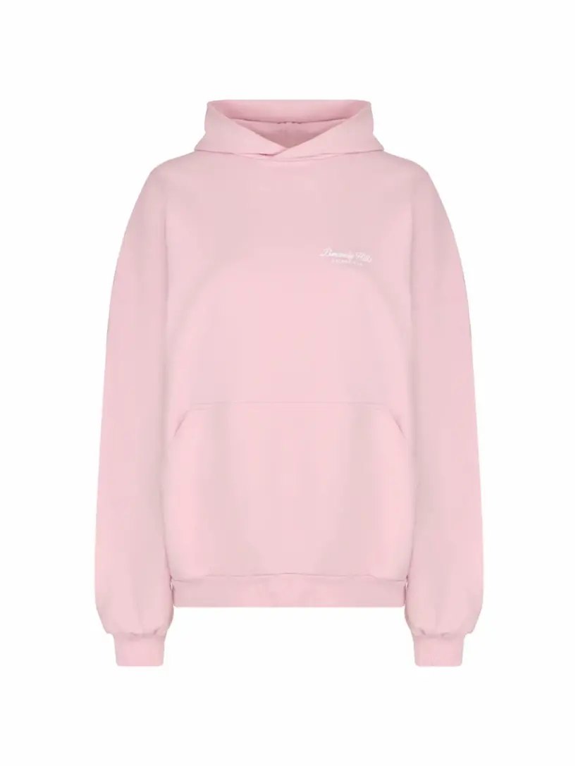

Хлопковое худи с логотипом Balenciaga, розовый