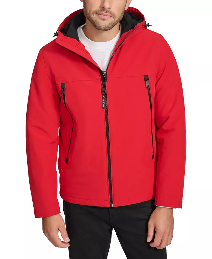 

Мужская куртка Infinite Stretch Soft Shell с подкладкой из шерпы Calvin Klein, красный