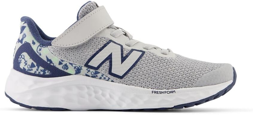 Кроссовки для бега New Balance Girls' Fresh Foam Arishi V4, серый — фото 3
