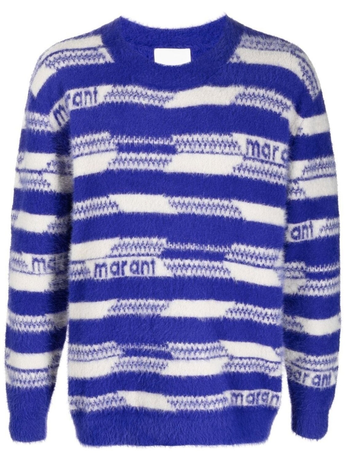 

Marant Orson logo-print striped jumper, синий