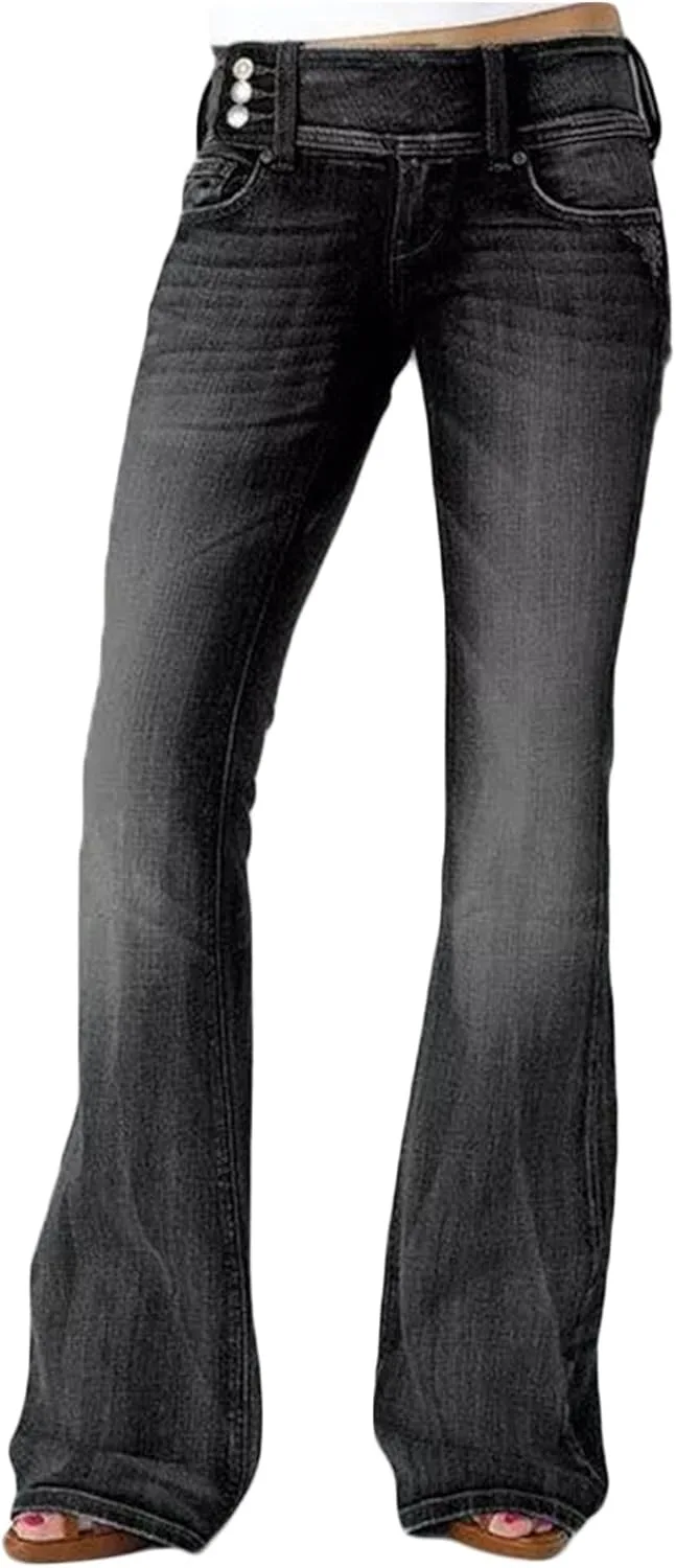 

Джинсы Flared Pants с боковой пуговицей, mid-rise Dressnu