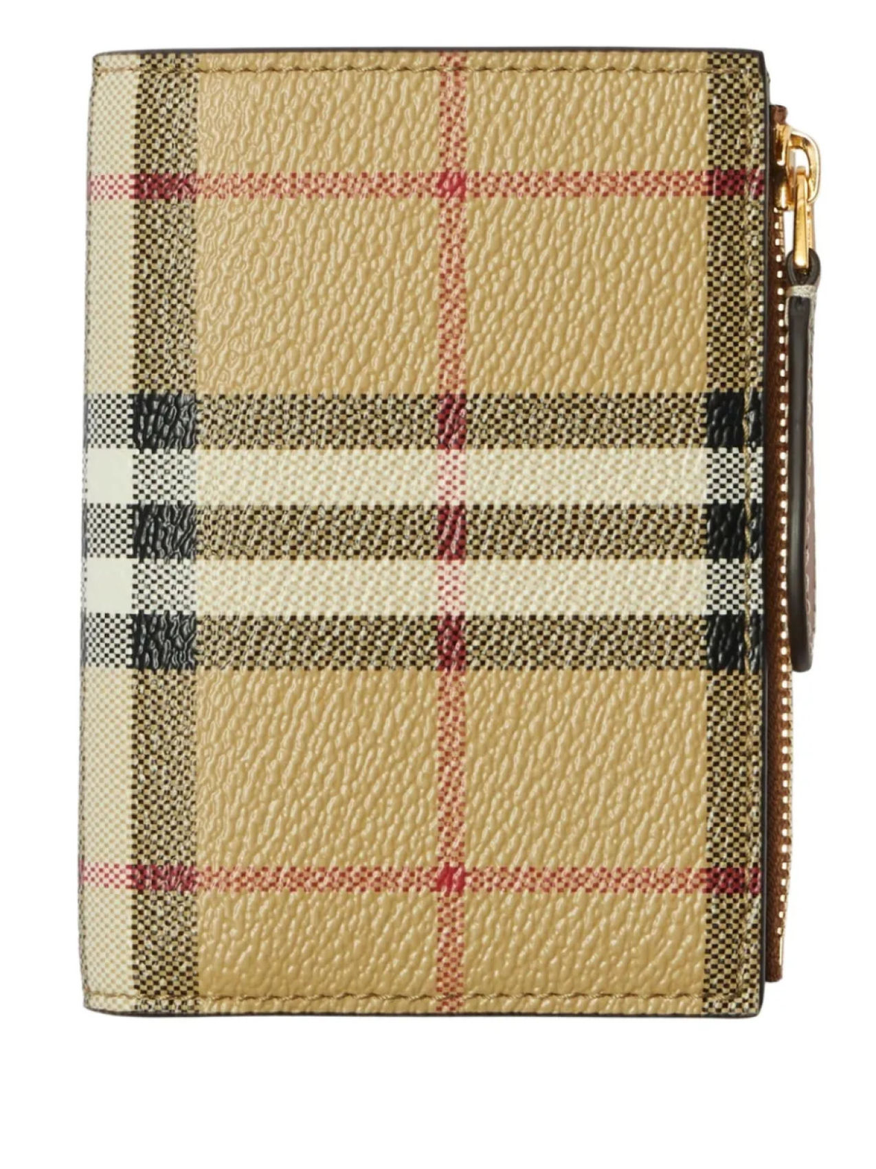

Маленький складной кошелек Burberry с клетчатым принтом, нейтральный