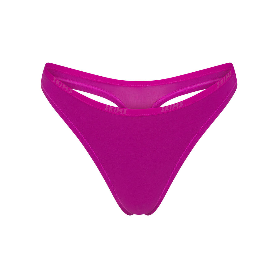 

Стринги с окучиванием SKIMS Cotton Logo, цвет Lollipop