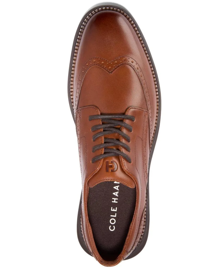 Мужские оксфорды Grand Shadowlite с перфорацией и шнуровкой Cole Haan, British Tan — фото 4