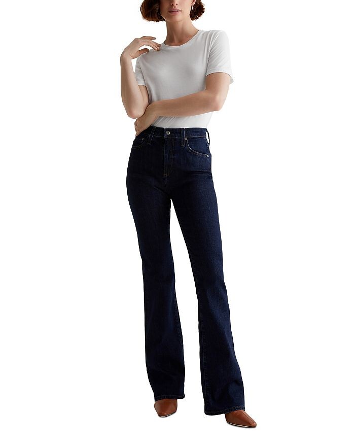 

Джинсы с высокой посадкой AG Farrah Bootcut в цвете Modern Indigo, синий