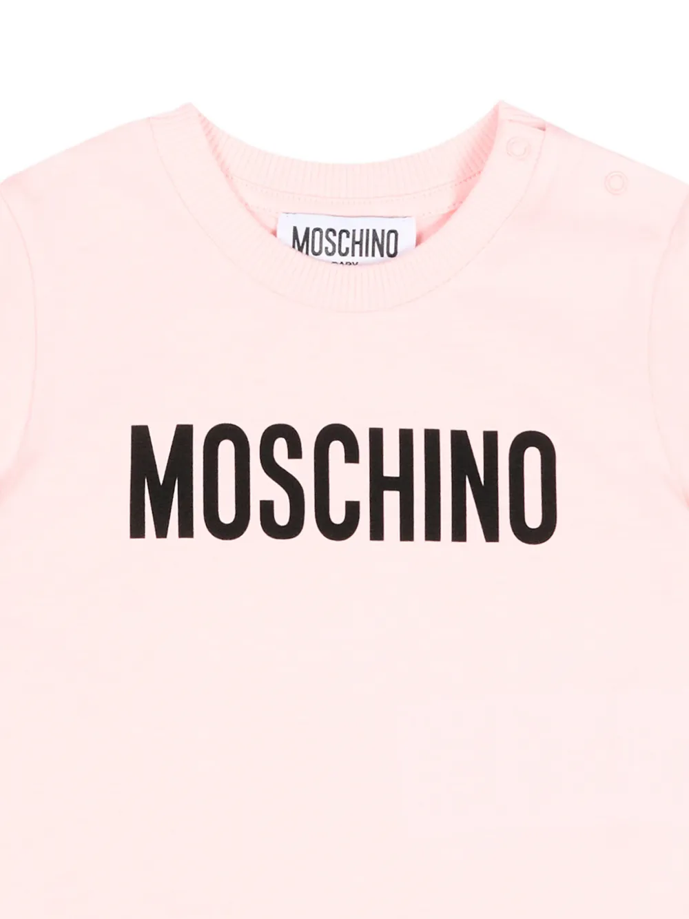 Футболка с короткими рукавами Moschino Kids, розовый — фото 3