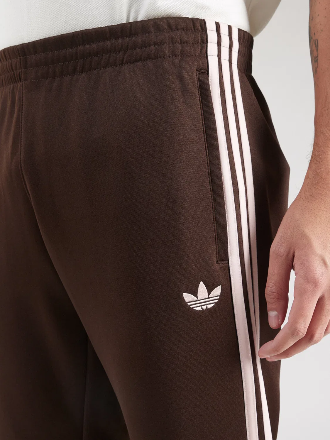 Брюки Adidas Originals свободного кроя коричневого цвета — фото 2