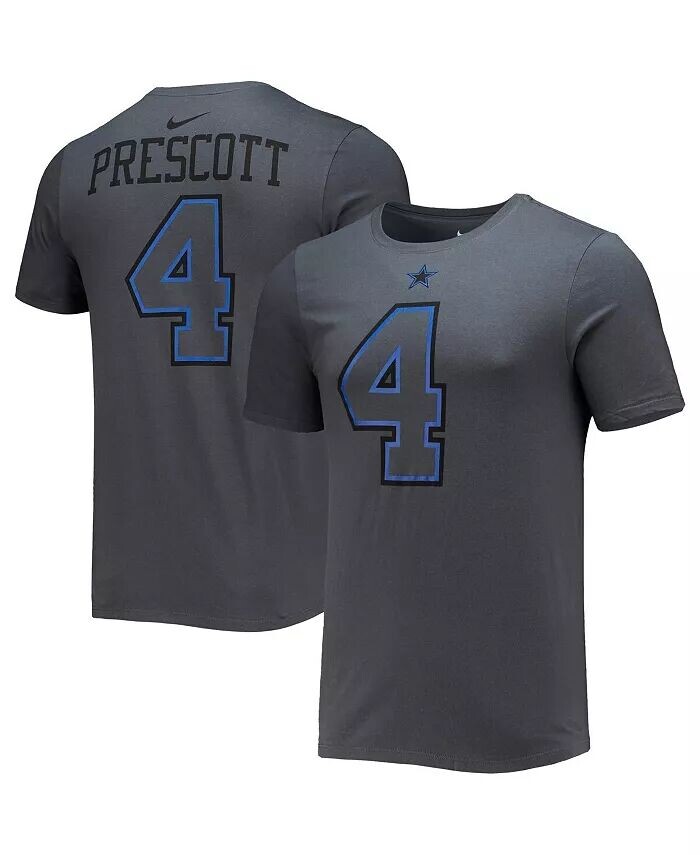 Мужская черная футболка с именем и номером игрока Dak Prescott Dallas Cowboys Nike — фото 2
