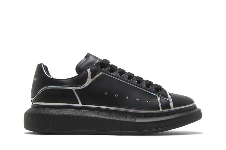 

Кроссовки Alexander McQueen Oversized Sneaker 'Black Silver Holo', черный