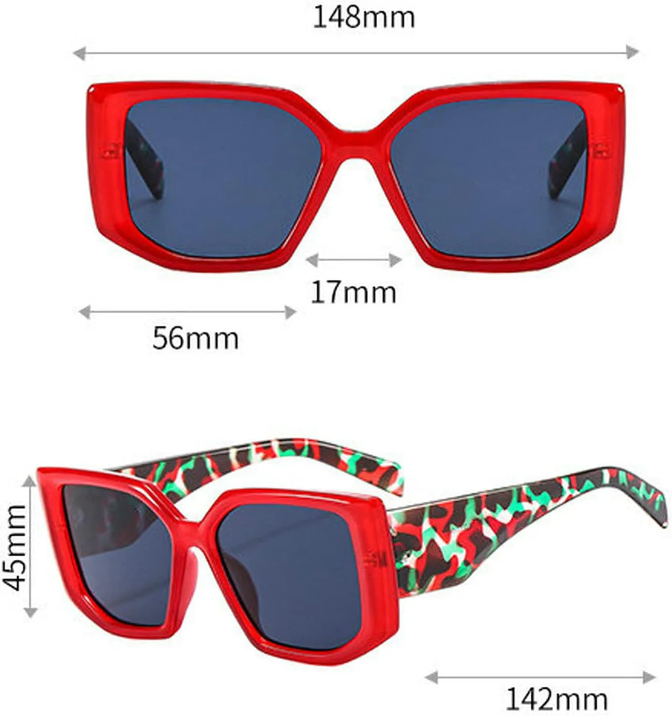 

Винтажные квадратные солнцезащитные очки COTIA для женщин и мужчин, с широкими дужками и крупной оправой, черные и зеленые, с защитой от УФ-излучения UV400, Black