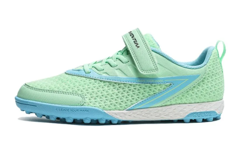 KELME Детские футбольные бутсы низкие из синтетической кожи и текстиля, нескользящие, амортизирующие, износостойкие, дышащие