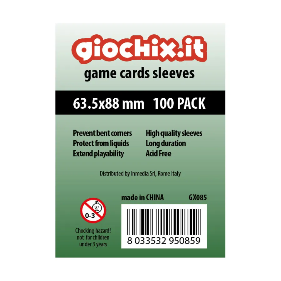 

Прозрачные конверты для карточек 63,5x88 мм (100), Card Sleeves (Giochix)