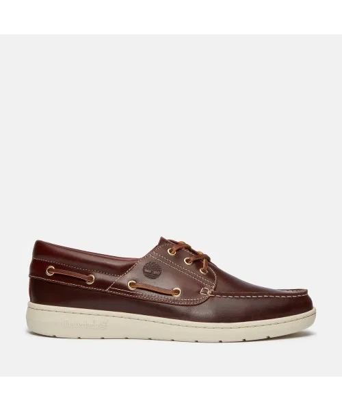 Мужские кожаные мокасины Timberland Portofino Pier бордовые