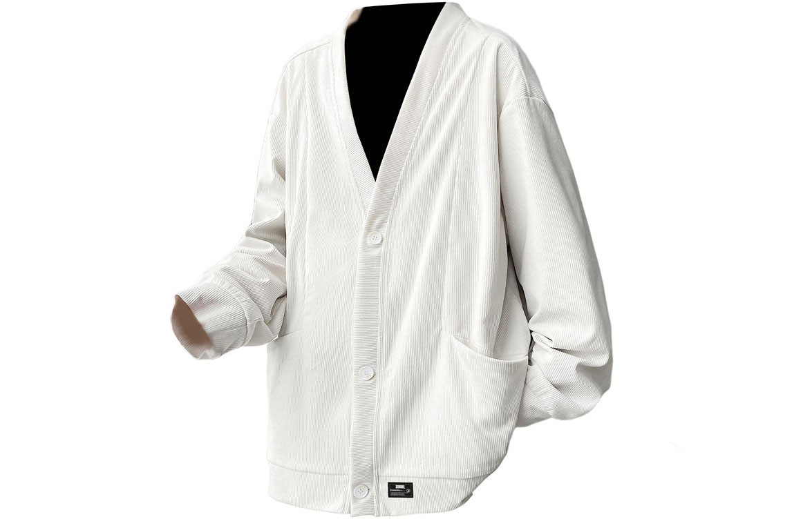 

Кардиган Unisex V-образного выреза Moderate ZIAREL, белый[removable logo]