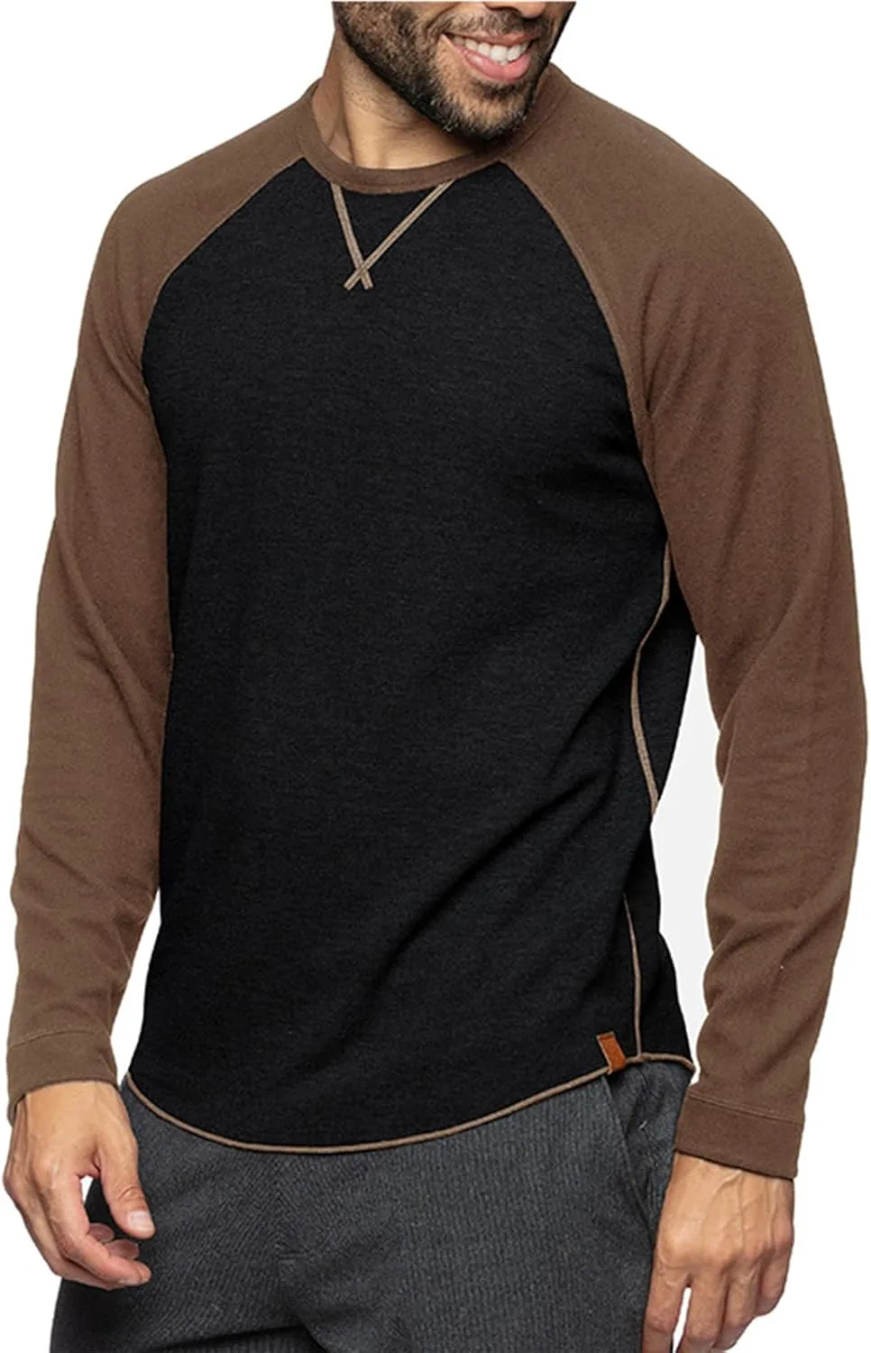 

Ymosrh мужская футболка с длинным рукавом реглан для тренировок