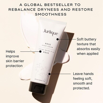 Rose Hand Cream Насыщенный защитный крем для рук от сухости и гладкости 125мл, Jurlique — фото 2