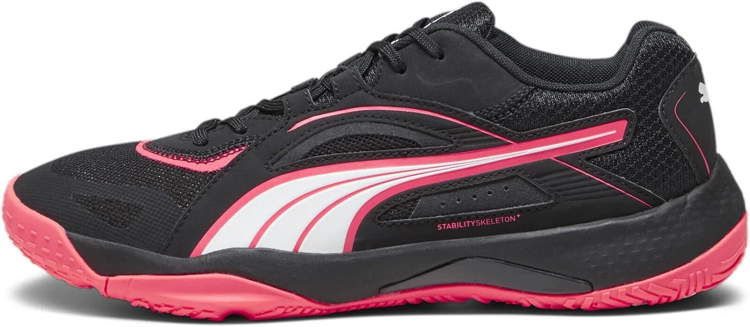 Универсальные кроссовки для игры в помещении Solarstrike II PUMA, Puma Black Fire Orchid Puma White — фото 4