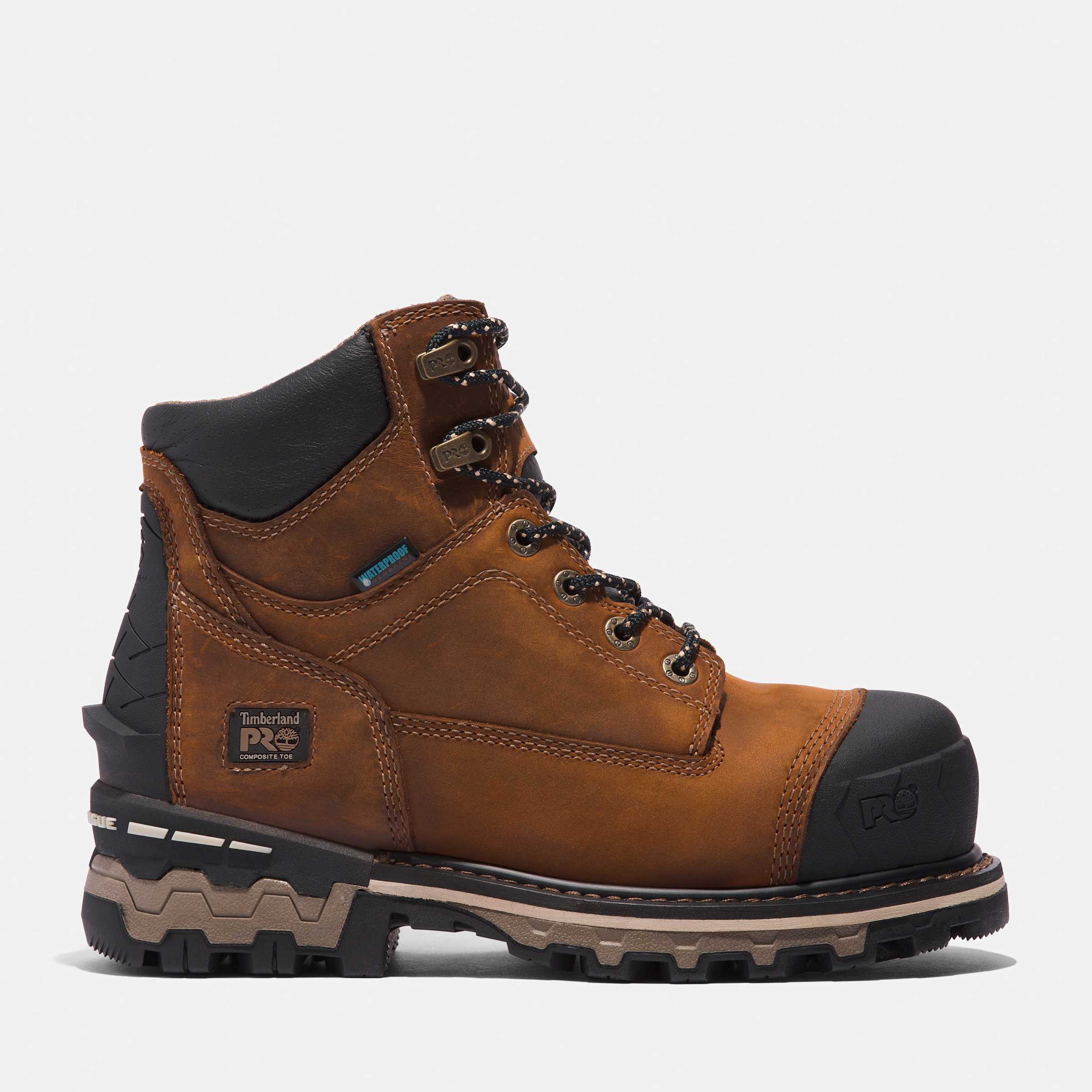 Женские рабочие ботинки Boondock 6" водонепроницаемые с композитным мыском Timberland, коричневый