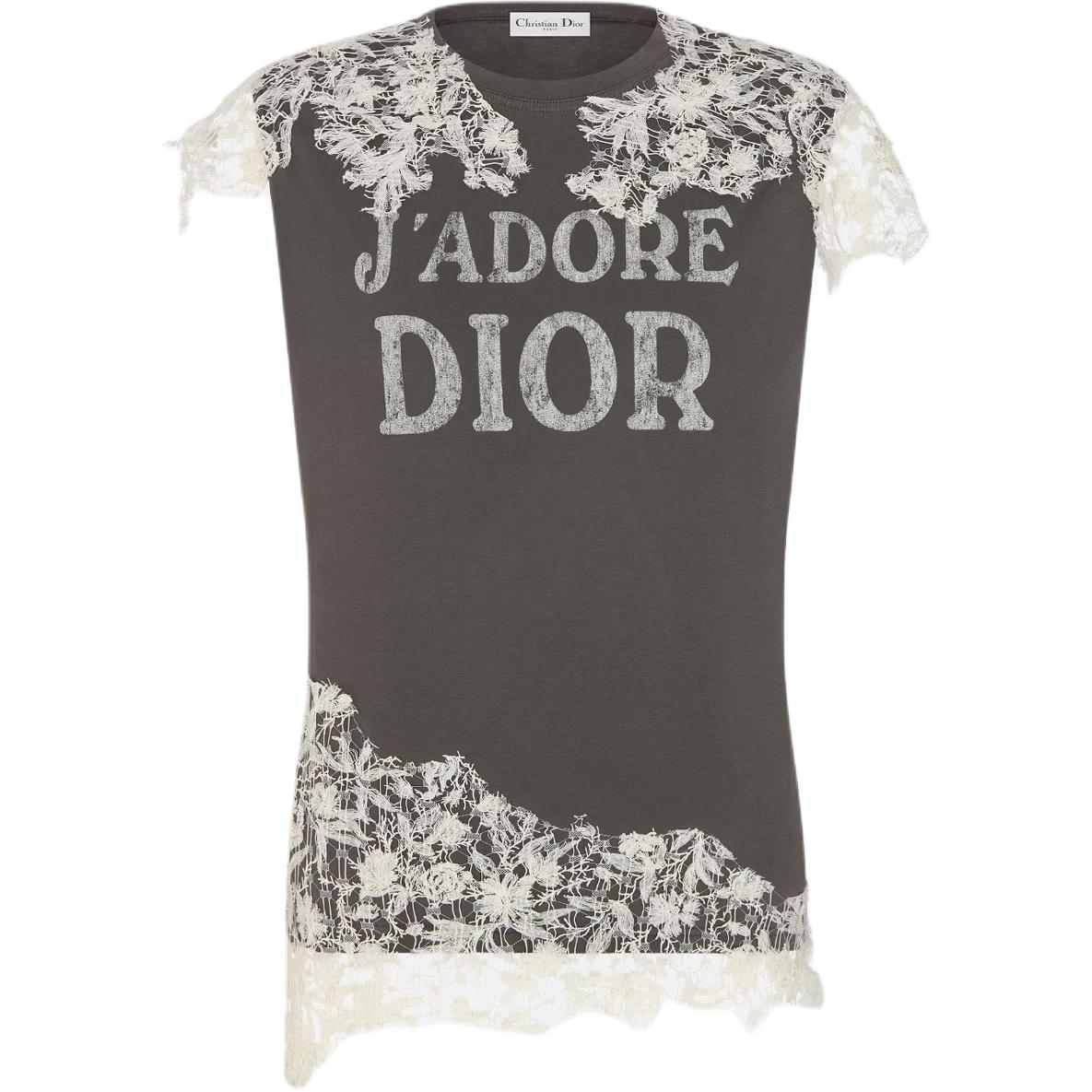 

DIOR Топ-майка женская серый и бежевый lace