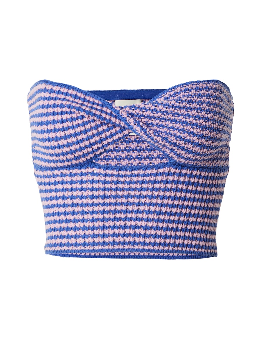 

Вязаный топ ABOUT YOU x Laura Giurcanu Linda, синий/розовый