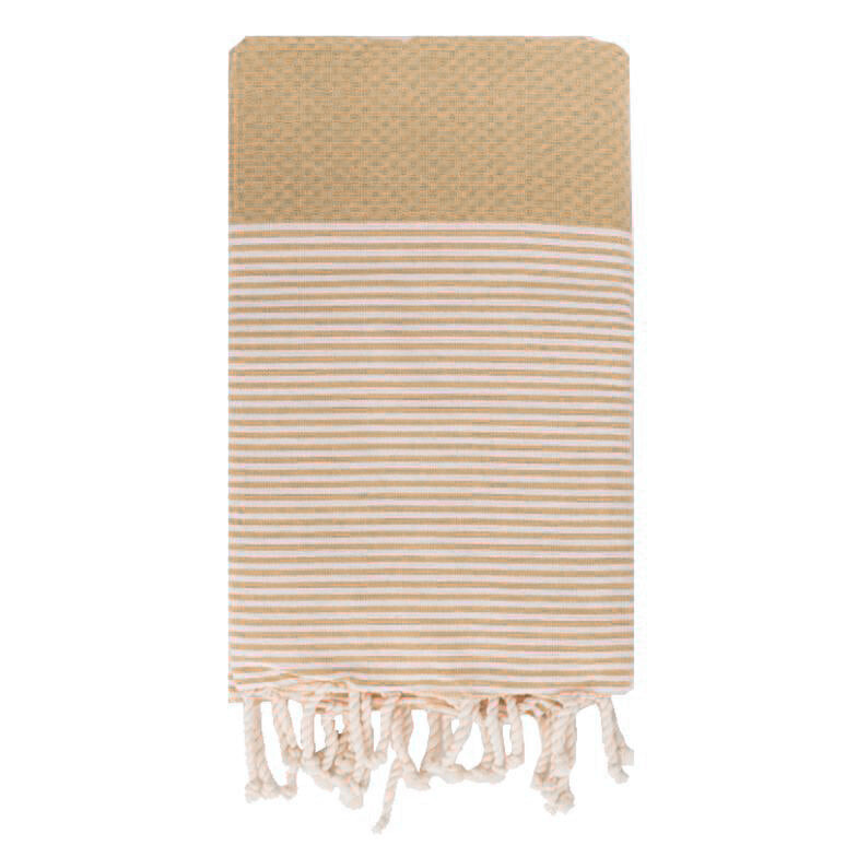 

Пляжное полотенце Fouta из чистого хлопка с узкими полосками - Tal Lisola, цвет Beige