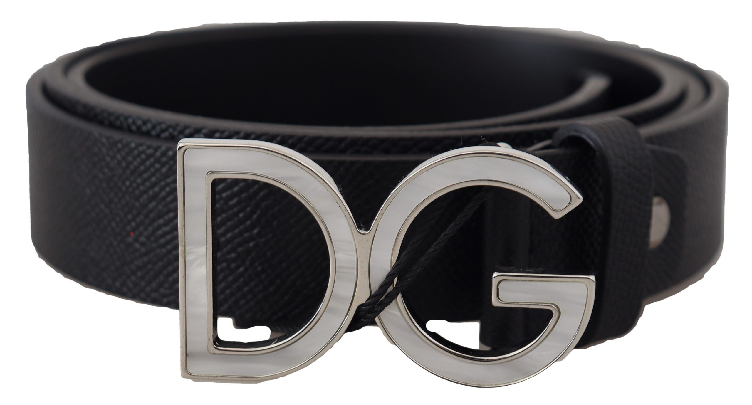 

Элегантный черный кожаный ремень с пряжкой DG Dolce & Gabbana