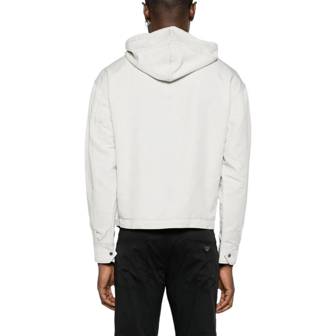 Куртка-худи на молнии EMPORIO ARMANI, Light Gray — фото 4