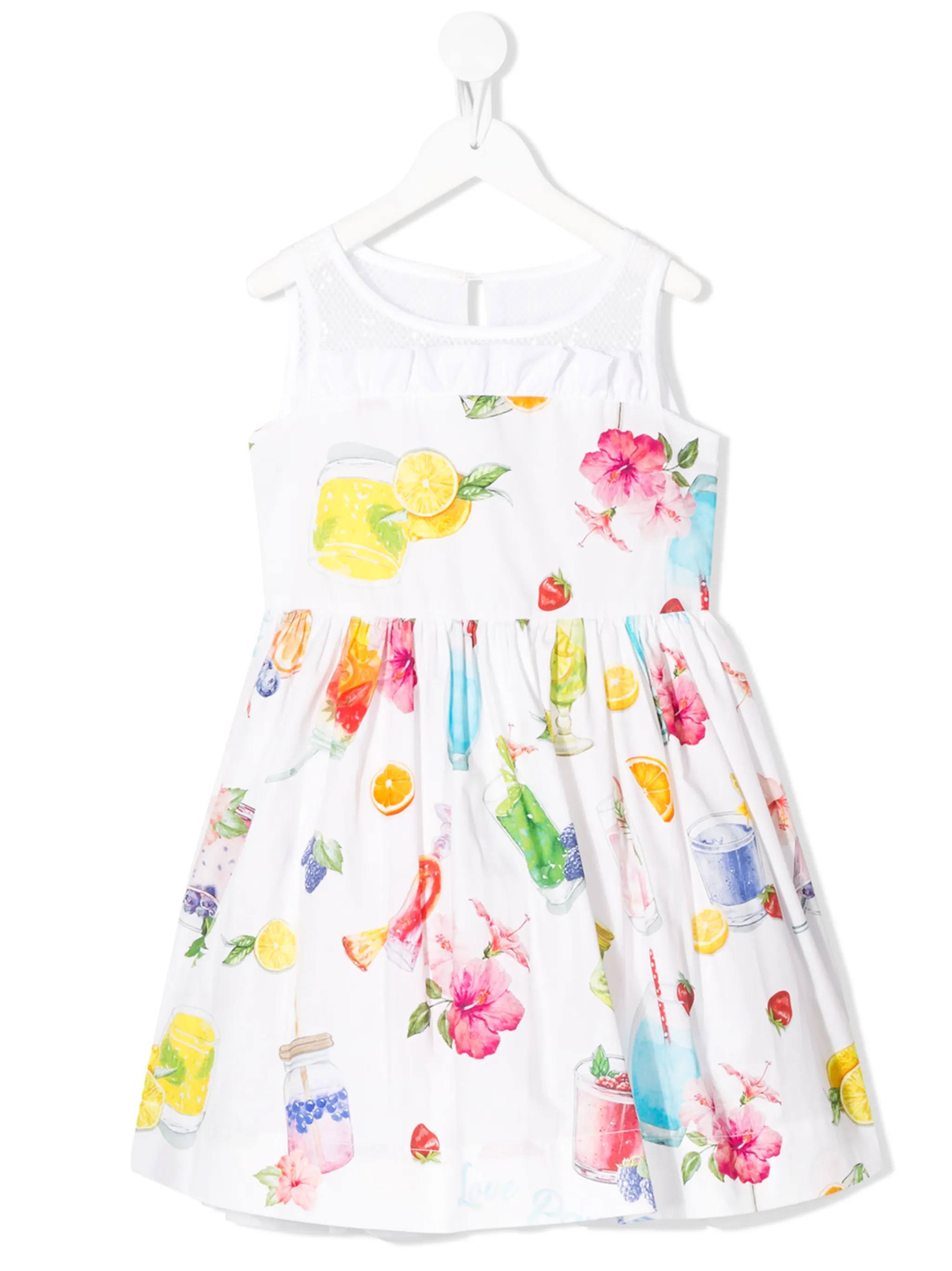 

Платье из тюля с пайетками Monnalisa, белый