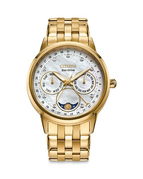 

Часы-календарь Eco-Drive, 37 мм Citizen, цвет White