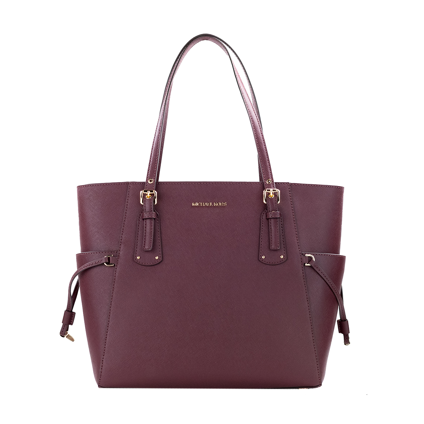 

Voyager Большая сумка-кошелек East West из сафьяновой кожи Merlot Michael Kors