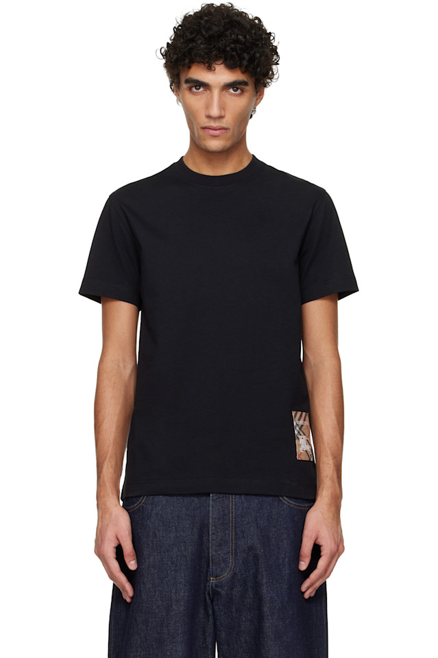 

Проверьте этикетку на хлопковой футболке Burberry, черный