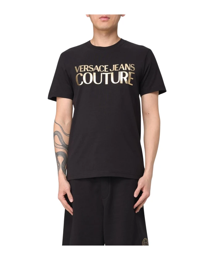 

Футболка с короткими рукавами с логотипом Couture Versace Jeans Couture, черный