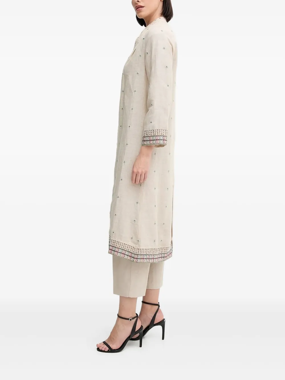 

Топ с вышивкой и бусинами Hoss Intropia, нейтральный