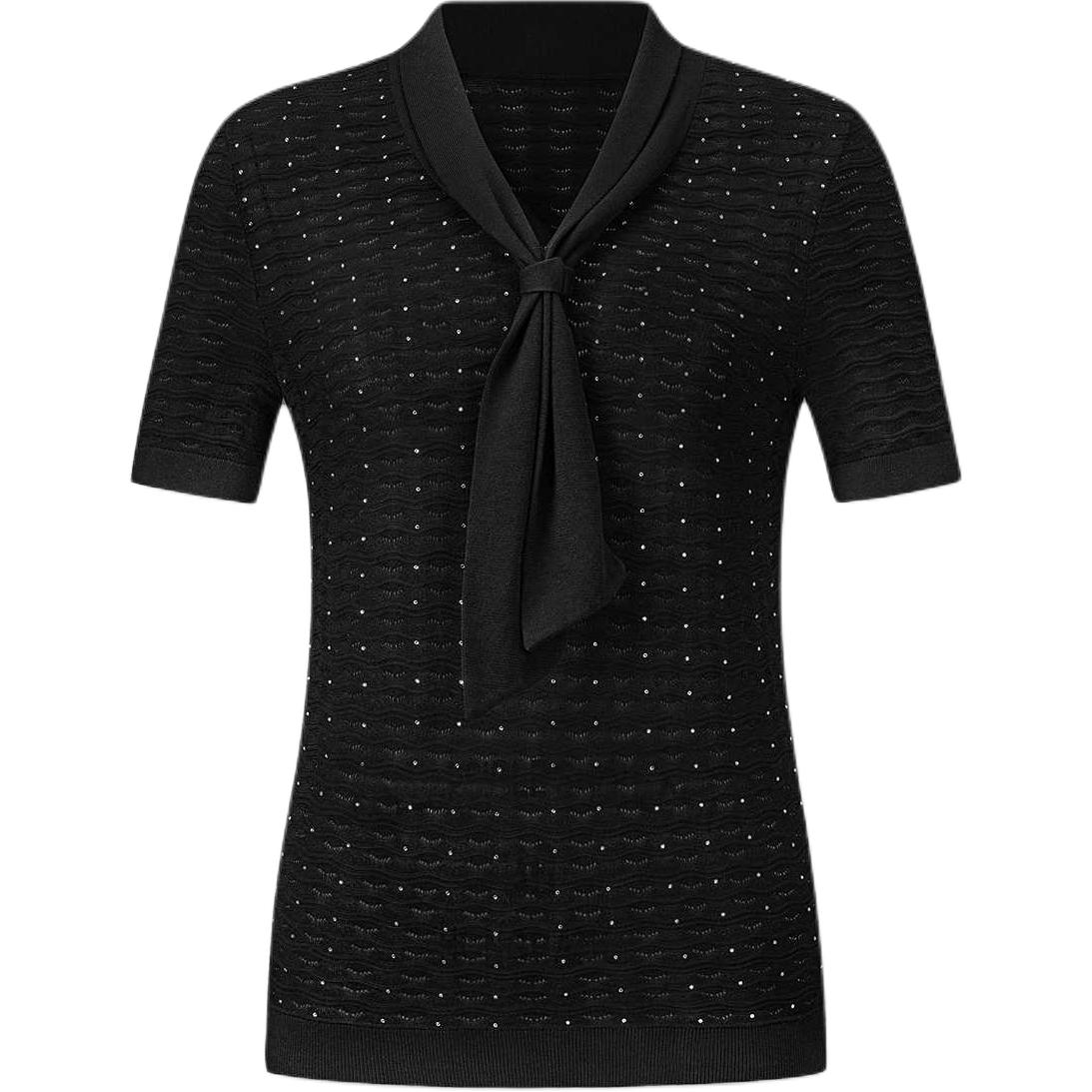 

KARL LAGERFELD / Karl Lagerfeld Jeans Футболка KARL LAGERFELD SS25 Regular женская Black, Черный, KARL LAGERFELD / Karl Lagerfeld Jeans Футболка KARL LAGERFELD SS25 Regular женская Black