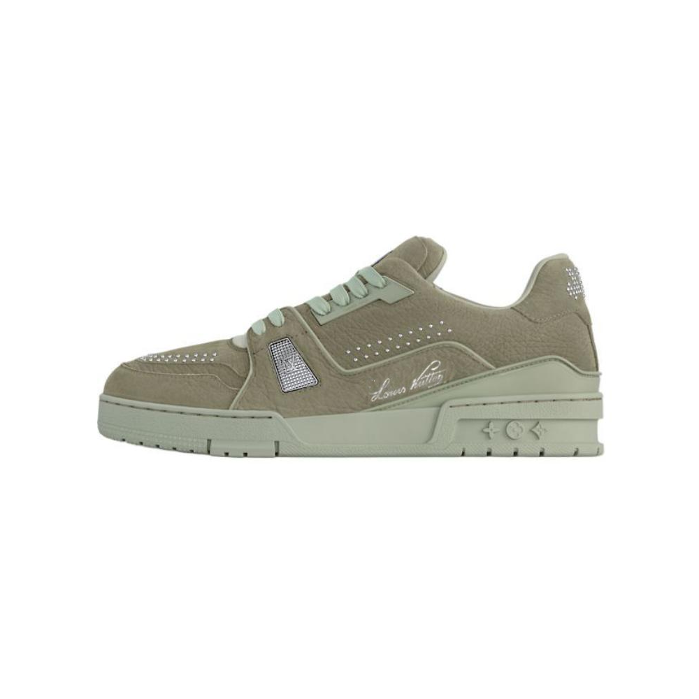 

LOUIS VUITTON Кроссовки для скейтбординга Trainer Low-Top, мужские, зеленые