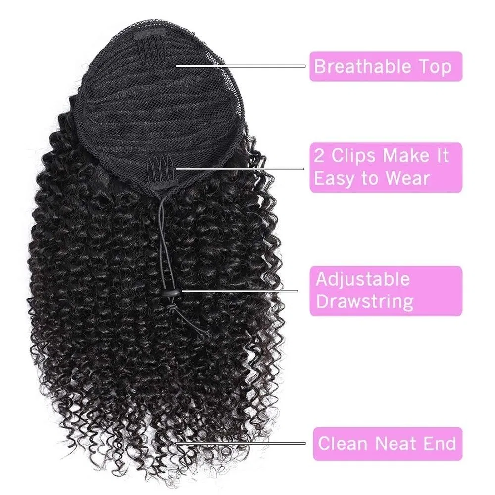 Наращивание волос «Kinky Curly» на резинке из натуральных волос Zephyria — фото 4