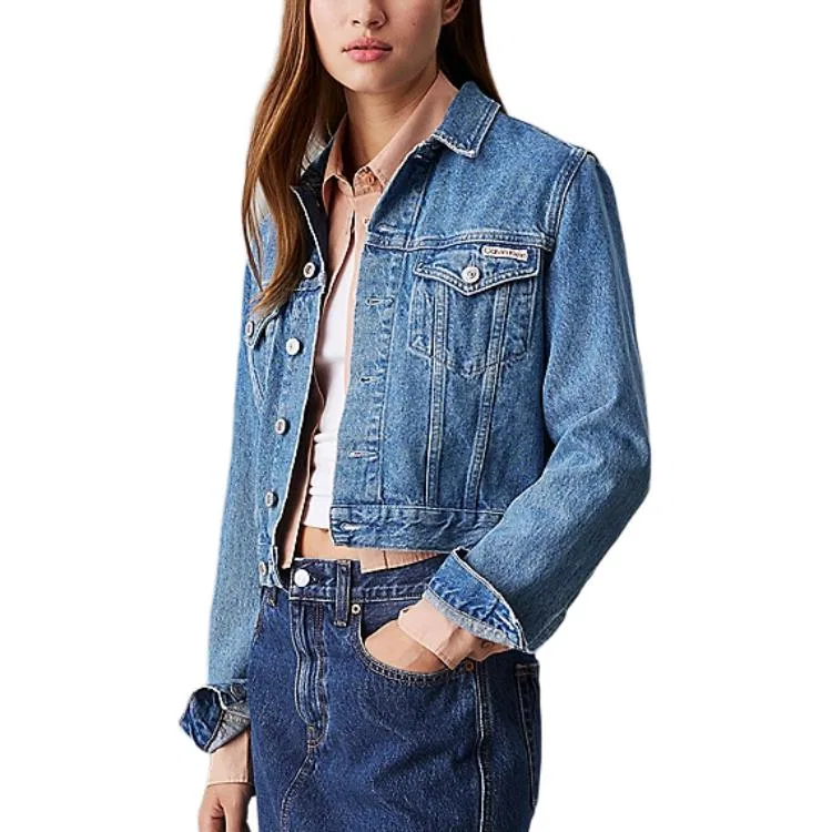 Джинсовая куртка женская Blue Calvin Klein — фото 4
