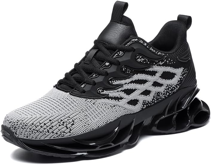 

Мужские спортивные кроссовки Blade, дышащие теннисные кроссовки из сетки Lhyxu, черный/серый