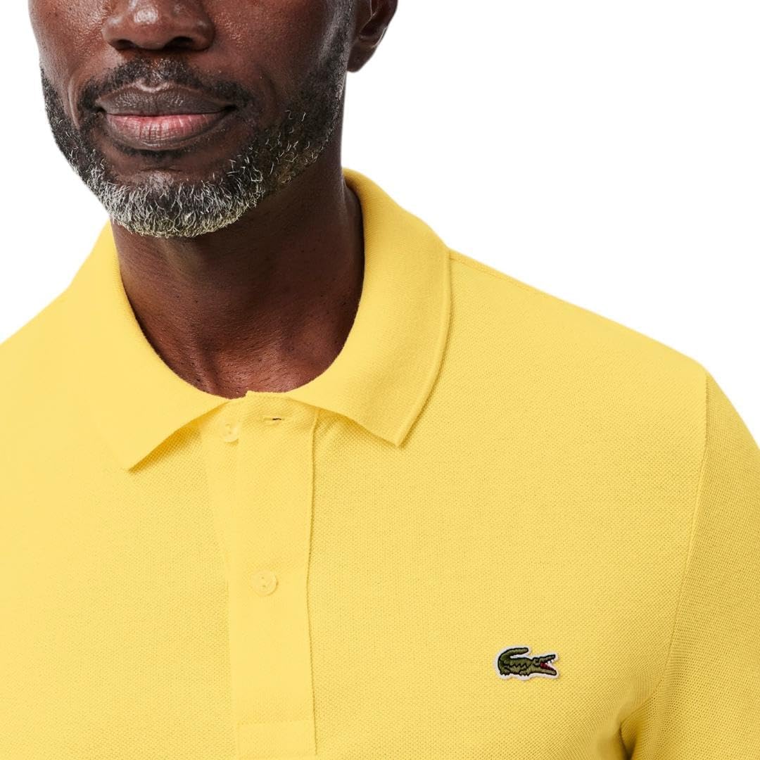 Lacoste мужская приталенная короткая рукав поло L12.12, Yellow — фото 2