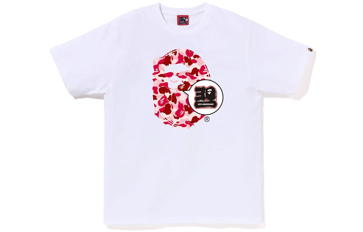 Магазин BAPE Hiroshima Bape 30th Anniversary Ape Head Tee Set A Bathing Ape, белый/красный — фото 2