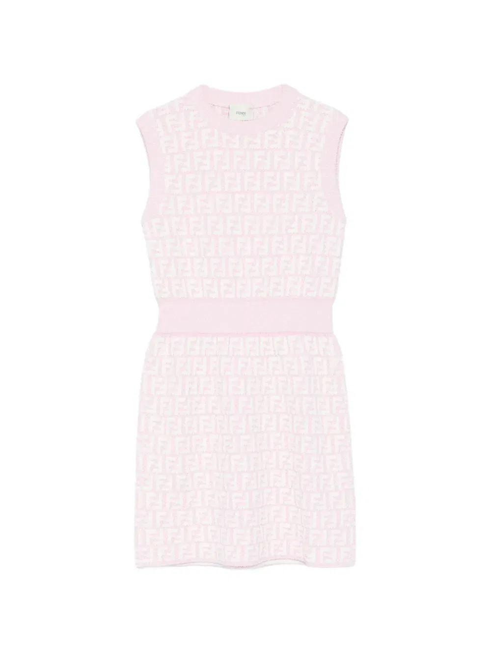 Платье без рукавов Ff-motif Fendi Kids, розовый
