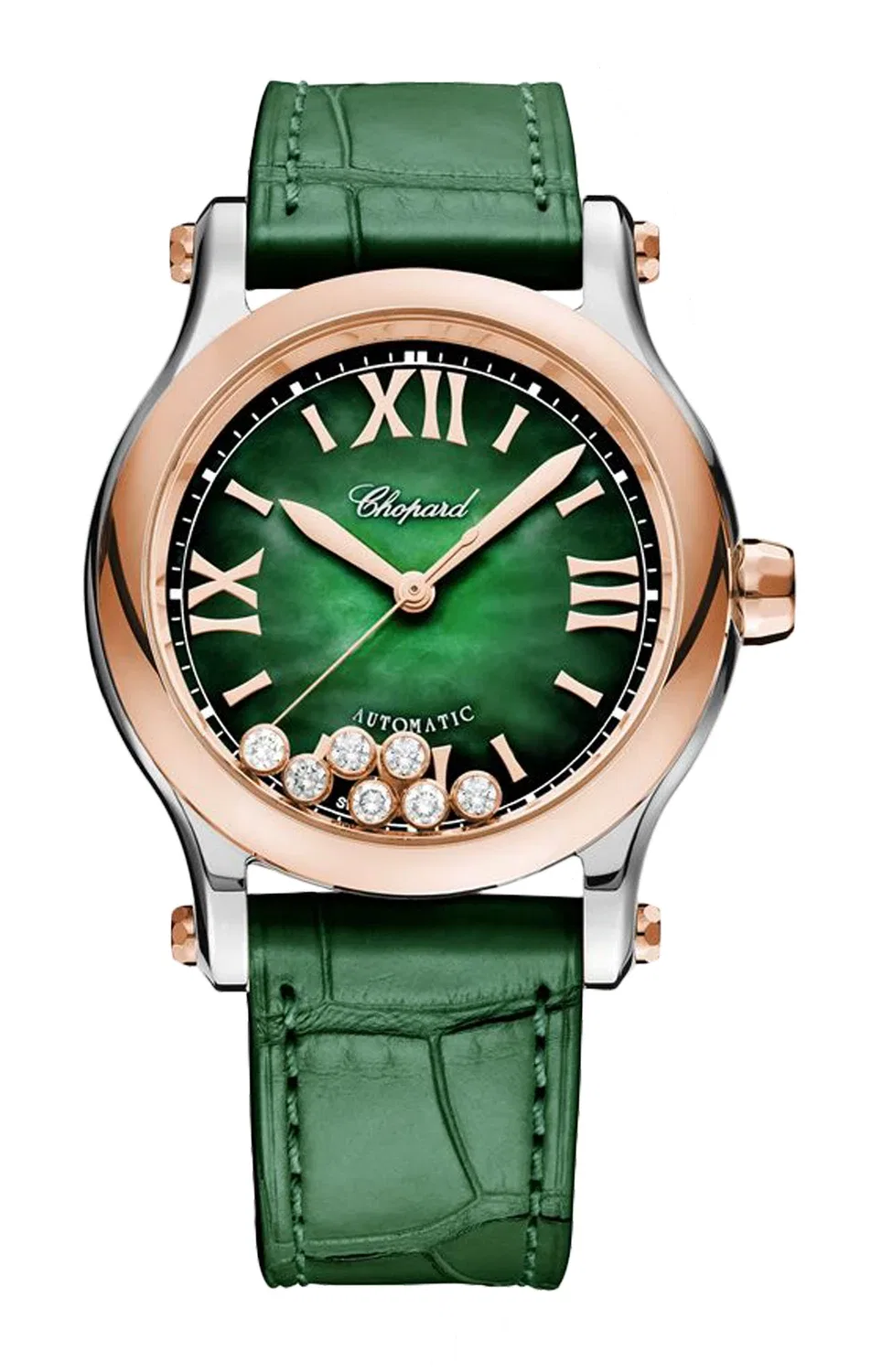 HAPPY SPORT, 36 ММ, АВТОМАТИЧЕСКИЕ, СТАЛЬ, РОЗОВОЕ ЗОЛОТО - 278578-6002 CHOPARD, золотой